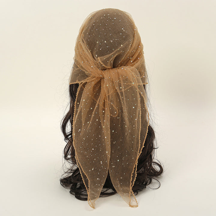 Hot Drilling Temperament Wild Fashion Decorative Silk Scarf - Trendex