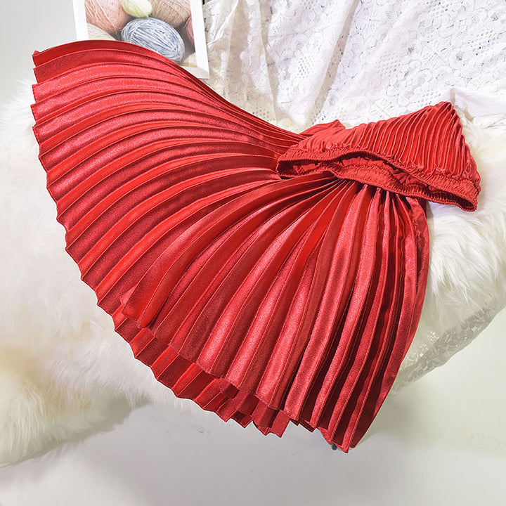 Pleated Skirt Skirt Spring And Summer New High Waist Retro Fashion - Trendex