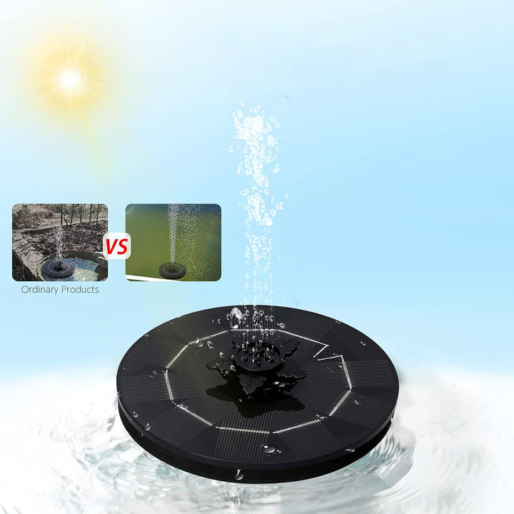 Fast Fountain By Pocket Hose - Solar-powered - Instantly Adds A Water Feature Virtually Anywhere - 5 Spray Modes - No Installation Or Batteries Required - Great For Bird Baths Pools Pond  More (1 Pc) - Trendex
