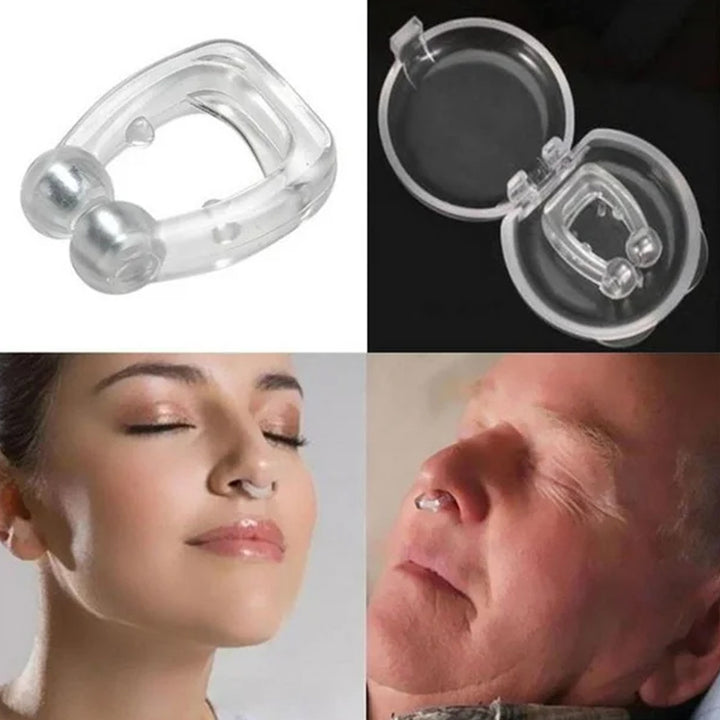 0349 Anti Snore Device For Men And Woman Silicone Magnetic Nose Clip For Heavy Snoring Sleeper Snore Stopper Anti Snoring Device (1 Pc) - Trendex