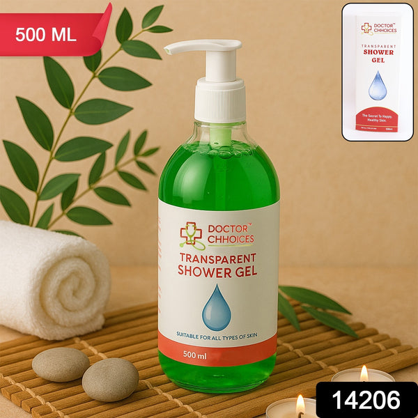Doctor Chhoices  Choices Transparent Shower Gel  500ml Bottle With Pump Dispenser - Trendex