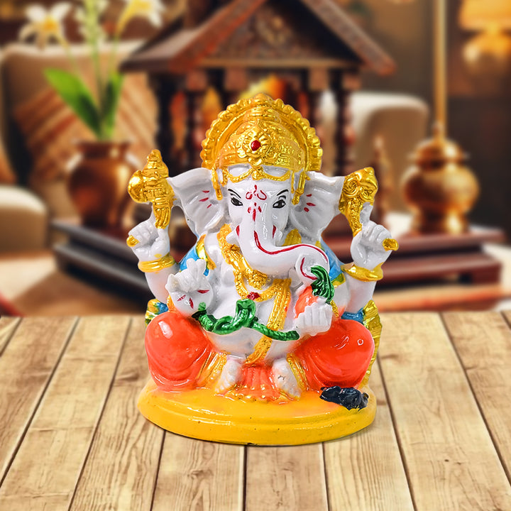 Lord Ganesha Idol  Ganpati Statue  Ganpatii Bappa Showpiece For Gifts (1 Pc) - Trendex