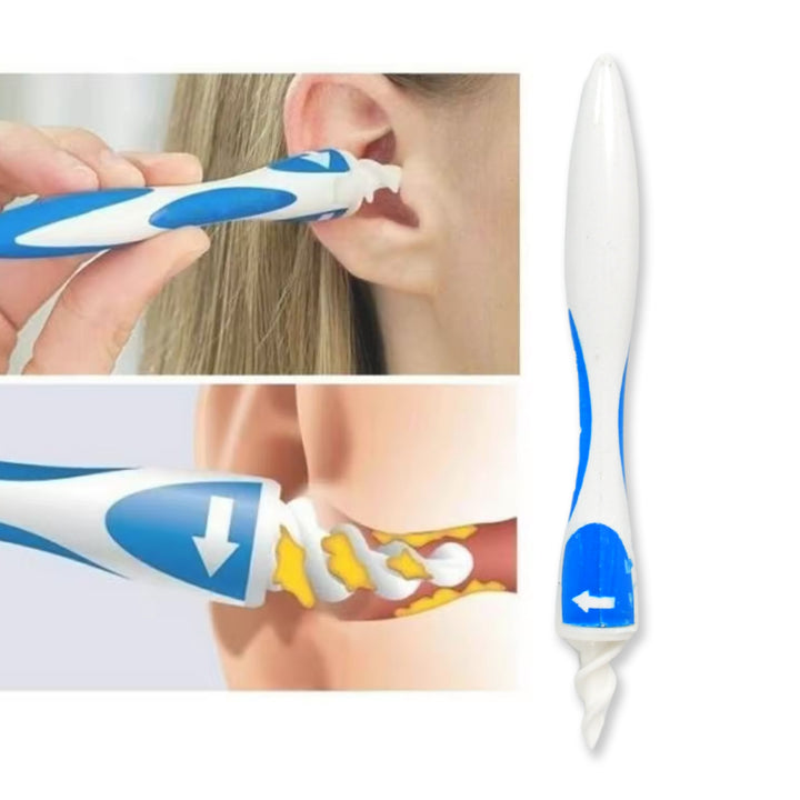 17698 Ear Wax Removal Ear Cleaner Earwax Remover Spiral Soft Silicone Safe Upgraded Smart Earwax Removal Tool Swab Kit With 16 Replacement Tips For Adults  Kids - Trendex