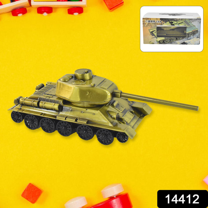 Retro Iron Art Tank Model Nostalgia Tank Crafts Home Decor Ornament Desktop Decorations For Office Living Room Childrens Room Gift (Metal) - Trendex
