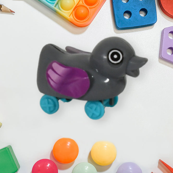 Small Push Back Duck Toy Ejectable Spring Tail Duck Small Diy Duck Toy - Trendex