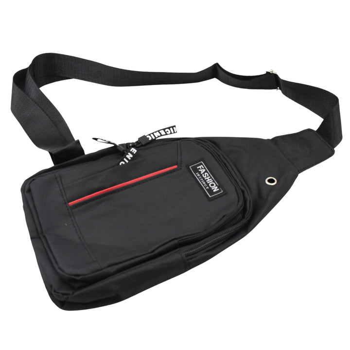 12859 Waterproof Anti Theft Cross-body Fanny Pack Waist Bag Shoulder Bags Chest Men Casual Fashion Usb Charging Earphone Hook Sling Travel Bag (1 Pc) - Trendex