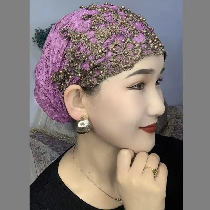 Beaded Cap Scarf Pullover Convenient Toque - Trendex