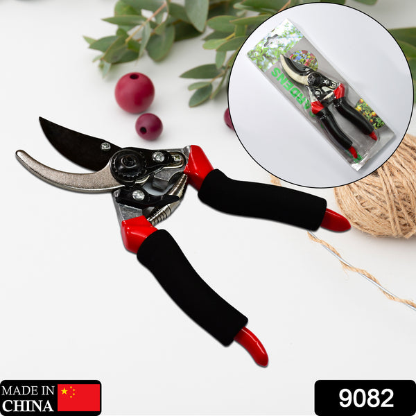 9082 21cm Red Garden Shears Sharp Cutter Pruners Scissor Pruner. - Trendex