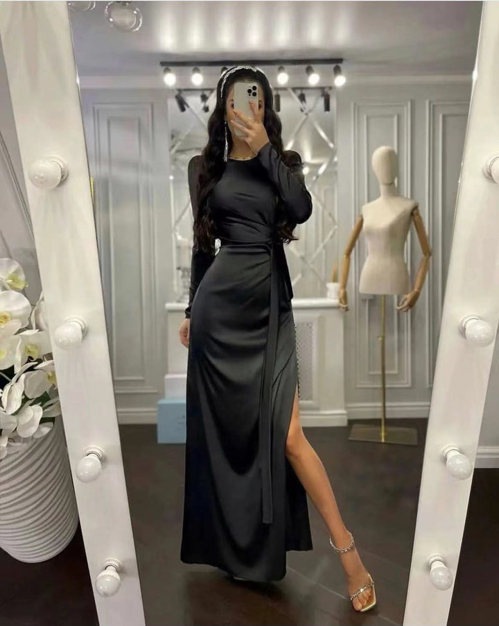 Beautiful Waist Fitting Irregular Dress - Trendex