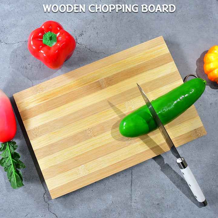 2193 Natural Wood Chopping Cutting Board For Kitchen Vegetables Fruits  Cheese Bpa Free. - Trendex