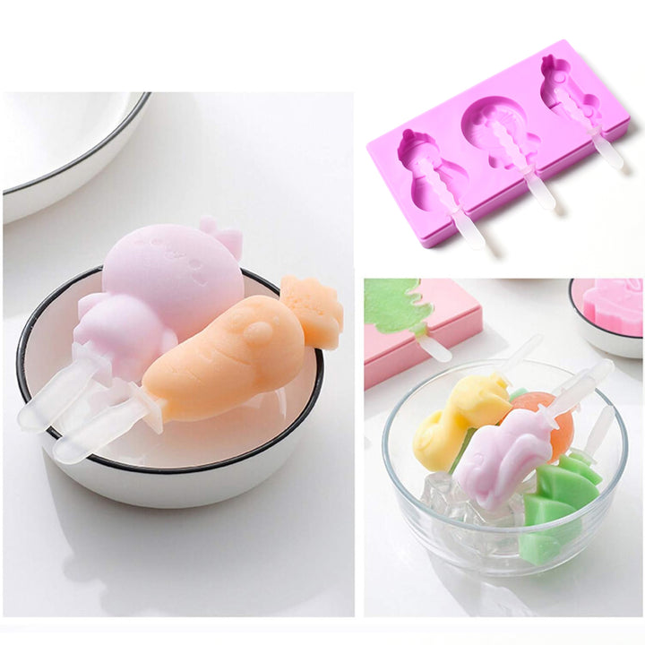 8188 Silicone Popsicle Molds Reusable Ice Cream Molds With Sticks And Lids. A Must-have Popsicle Mold For Summer. - Trendex