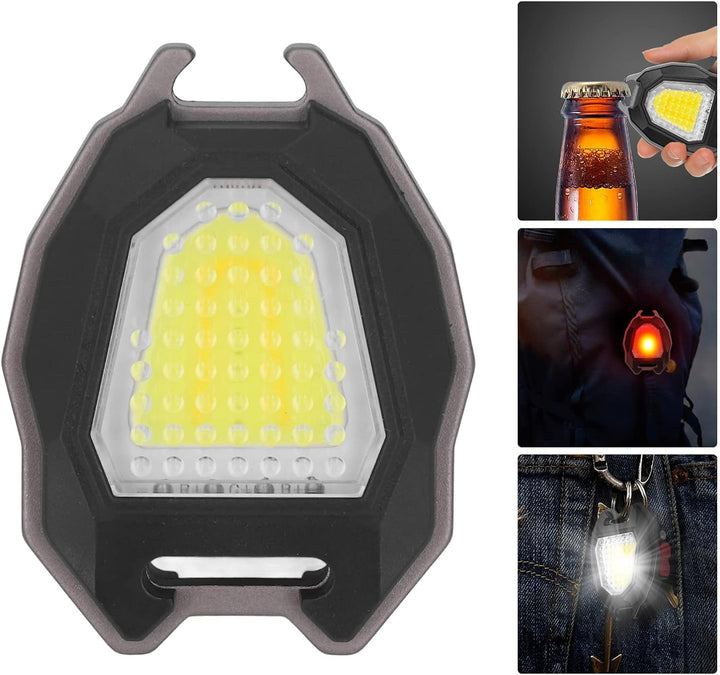 4543 Portable Triangular Shaped Emergency Camping Flashlight With Cigarette Lighter Lumens Rechargeable Waterproof Portable Led Light Camping Keychain 6lighting Modes With Strong Magnet 3 Color Lighting For Travel Camping Walking - Trendex