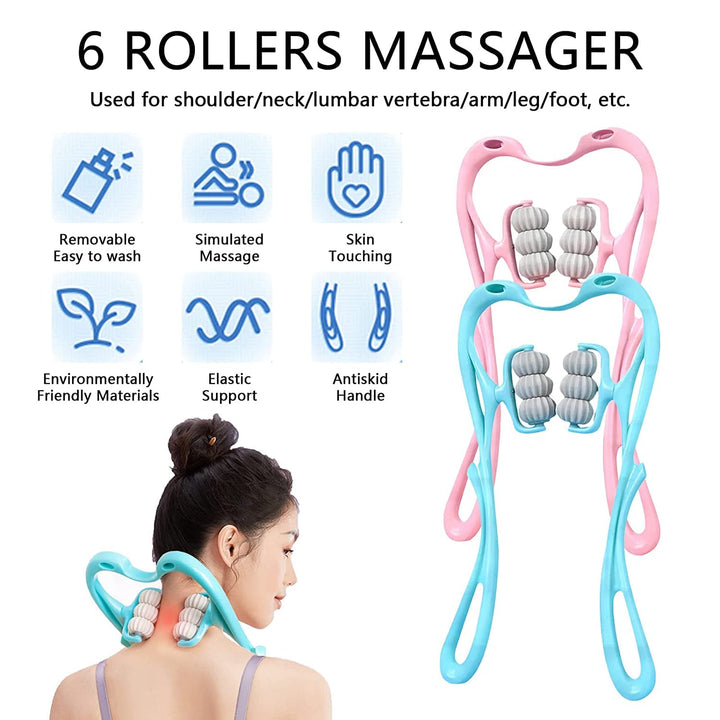 6593a  Neck Shoulder Massager 13.5x7.08in Portable Relieving The Back For Men Relieving The Waist Women - Trendex