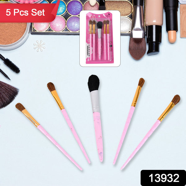 5pc Makeup Brush Tools Kit (5 Pcs Set  Mix Color) - Trendex