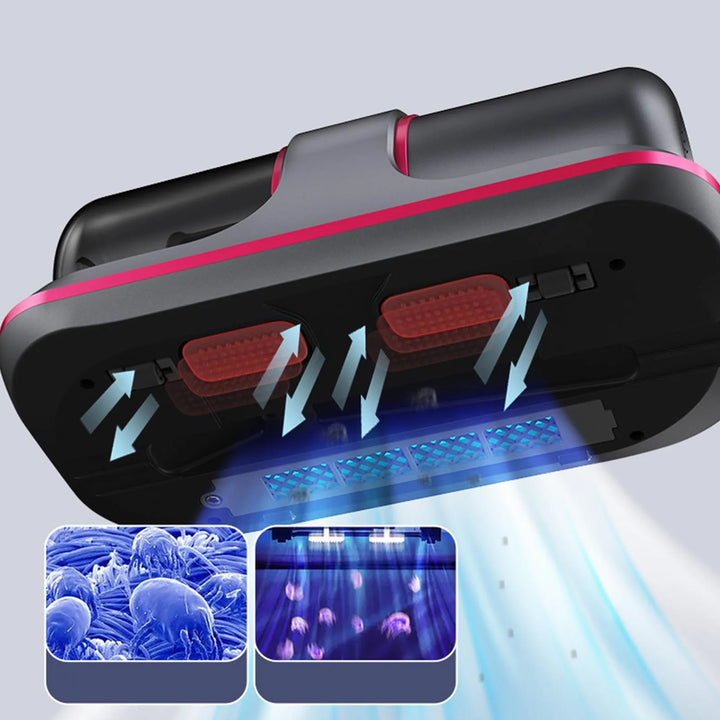 0227 Powerful Suction Portable Handheld Vacuum Cleaner - Low Noise Vacuum Cleaner For Bed - Cordless Vacuum Cleaner For Car Seat Crevices Pillows Mattresses Sofas Wireless Anti Dust And Mite Cleaner - Trendex