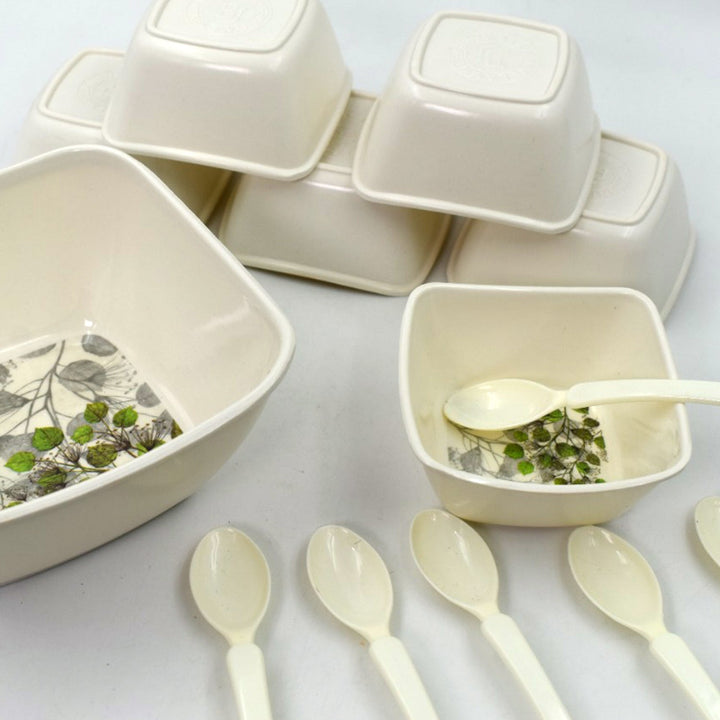 2735 13 Pc Pudding Set Used As A Cutlery Set For Serving Food Purposes And Sweet Dishes And All In All Kinds Of Household And Official Places Etc. - Trendex