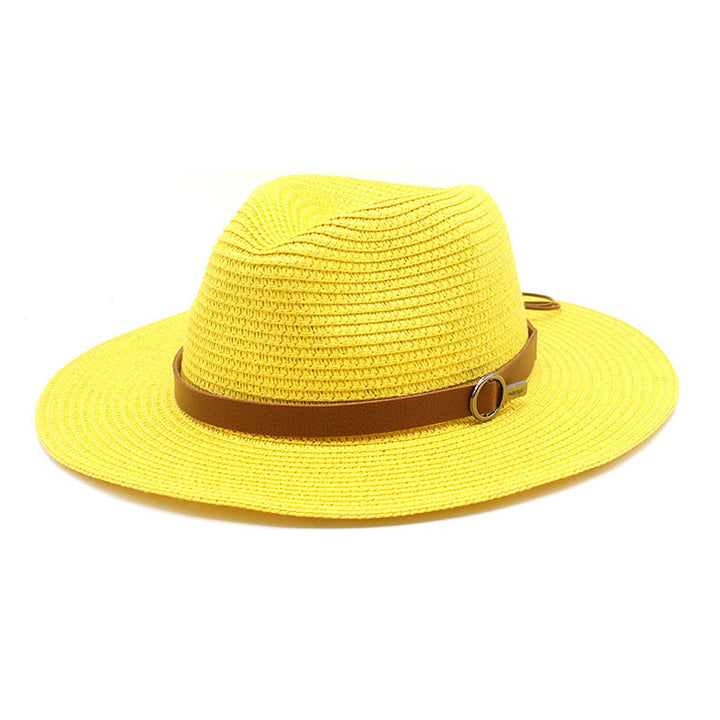 Sun Protection Travel Vacation Beach Woven Denim Top Hat - Trendex