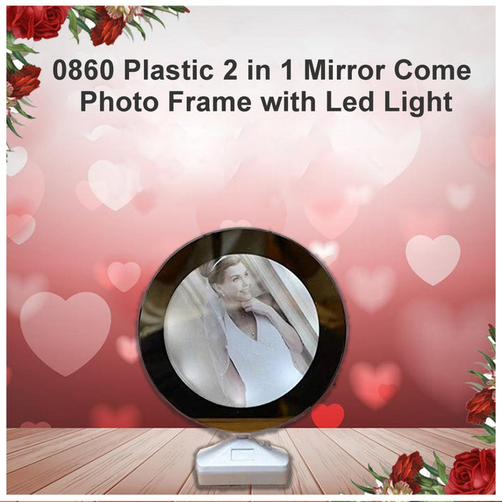 Plastic 2 In 1 Mirror Come Photo Frame With Led Light - Trendex