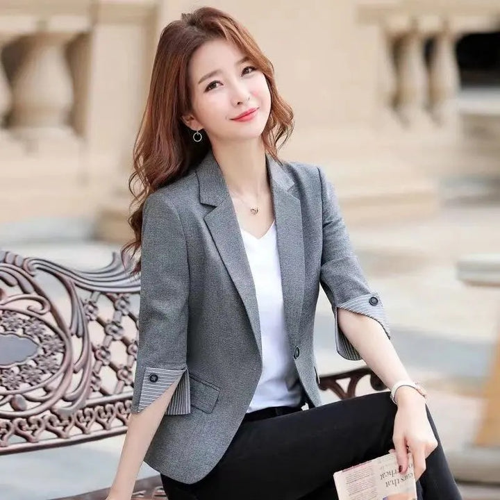 Three-quarter Sleeve Thin Business Wear Slim Fit Fashion Elegant Business Suit - Trendex