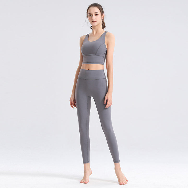 Running Yoga Tight Sports Vest Slim Fit Two-piece Suit - Trendex