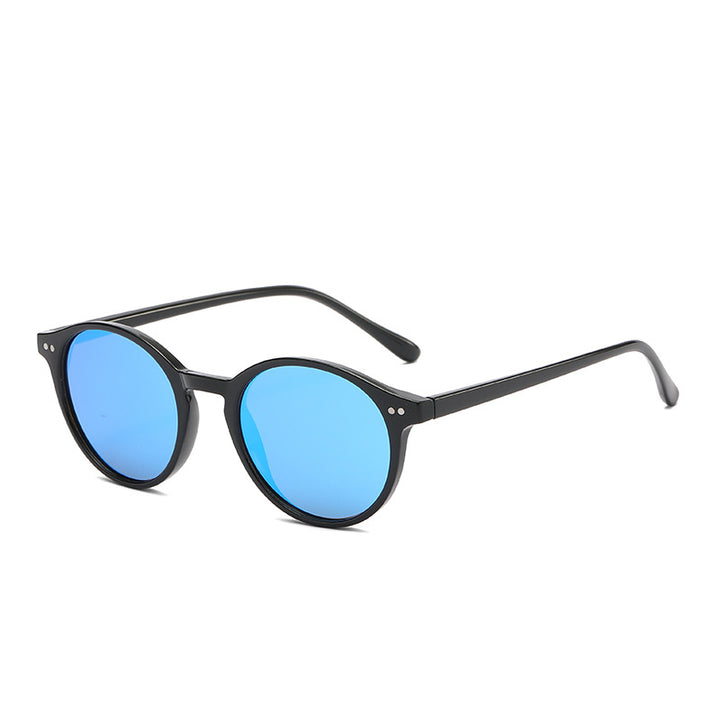 Round Polarized Full Rim Frame Sunglasses - Trendex
