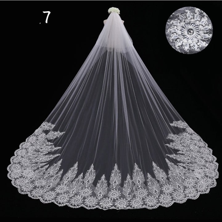 Bride Wedding Master Wedding Veil Long Long Tail - Trendex