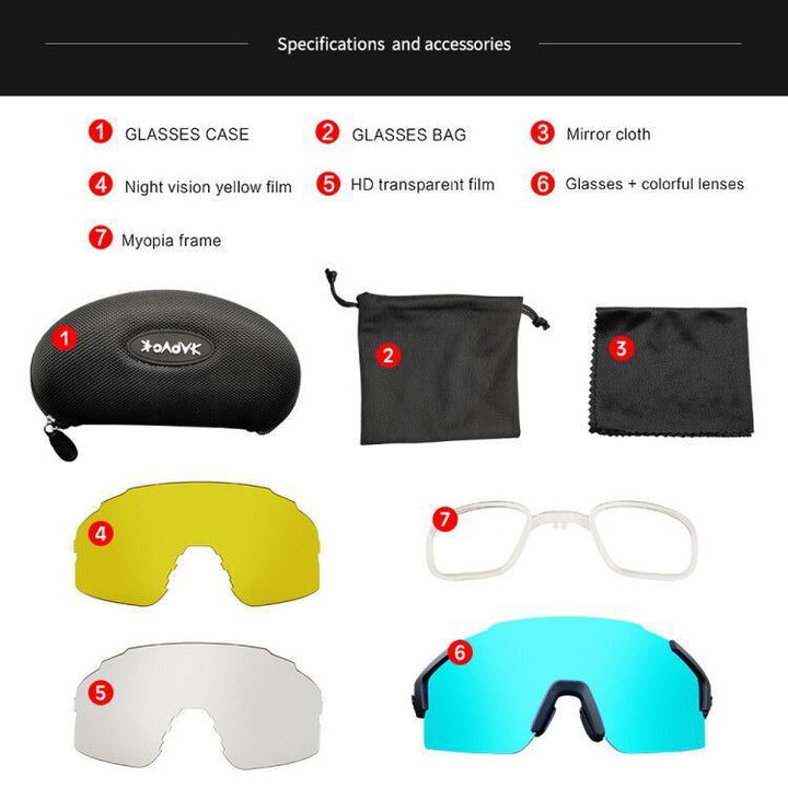 Outdoor Sports Myopia Day And Night Dual-use Windproof Goggles - Trendex