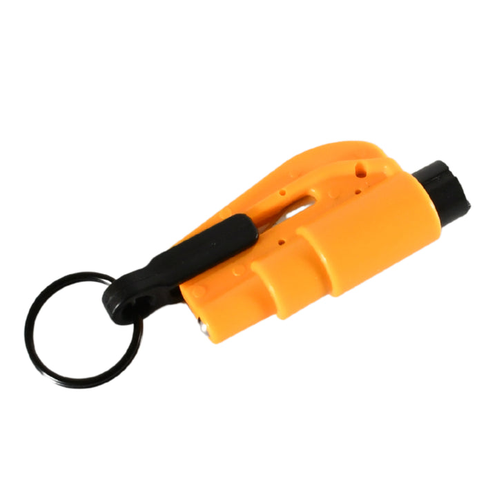 8761 2 In 1 Emergency Safety Cutter With Key Chain Small Portable Handy Emergency Safely Glass Breaking  Seat Belt Cutting Keychain Tool - Trendex