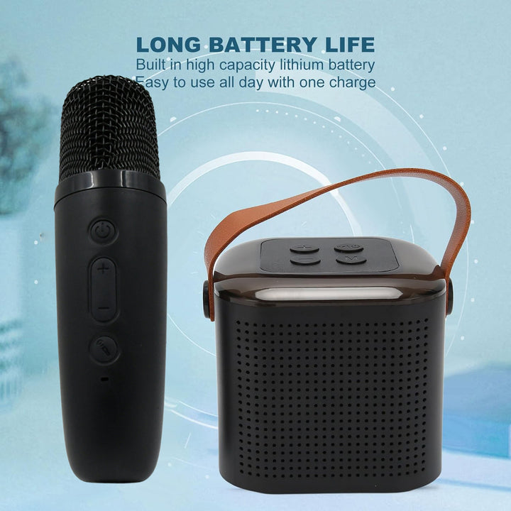 12669 Wireless Speaker Microphone Set Rgb Light Support Memory Card Portablekaraoke Machine Perfect  For Travel Tv - Trendex