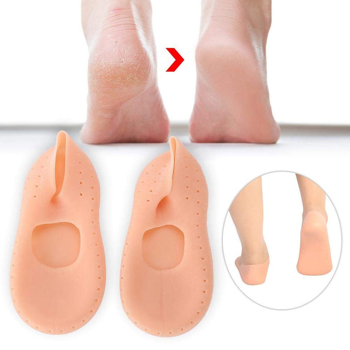 6037 Anti Crack Silicone Gel Foot Protector Moisturising Socks - Trendex