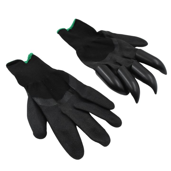 Garden Farming Gloves With Hand Fingertips  Plastic Claws (1 Pair) - Trendex