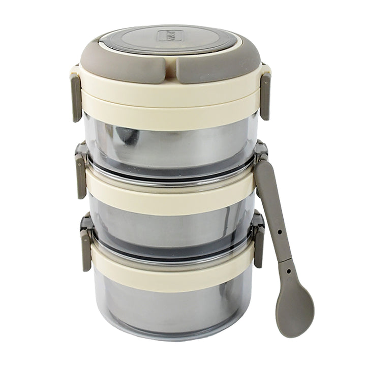 Ganesh Steko-3 Triple Layer Stainless Steel Insulated Lunch Box Set - Trendex