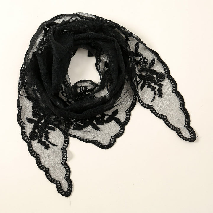 Embroidered Nylon Embroidered Decoration Shawl Scarf - Trendex