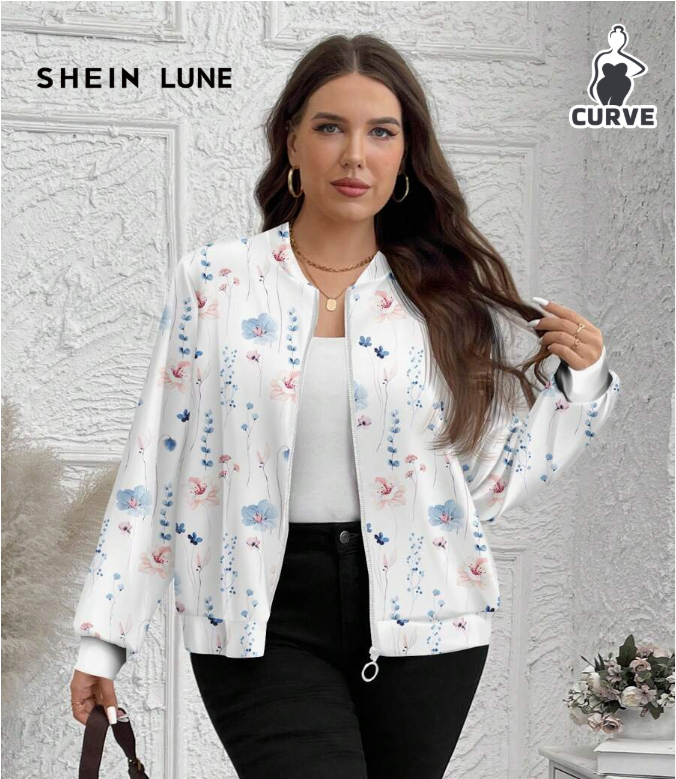 Size Casual Retro Floral Pattern Jacket, Suitable For Spring Outings Autumn And Winter - Trendex