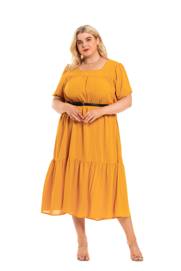 Women's Bohemian Short Sleeve Loose Dress - Trendex