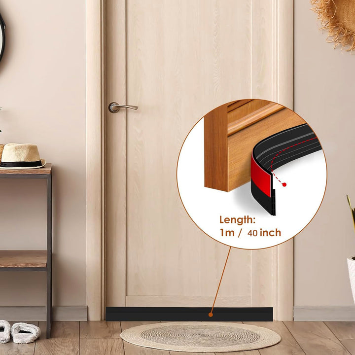 1 Meter Self-adhesive Silicone Door Bottom Seal Strip (1 Mtr  1 Pc) - Trendex