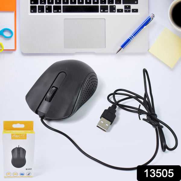 Computer  Laptop Wired Optical Mouse M-022 (1 Pc) - Trendex