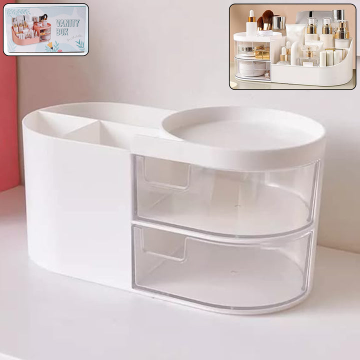 Multi-functional Plastic Vanity Storage Box - Trendex