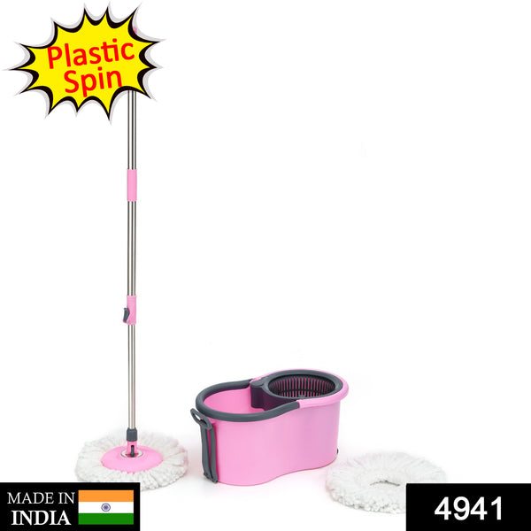 4941 Quick Spin Mop Plastic Spin Bucket Floor Cleaning Easy Wheels  Big Bucket Floor Cleaning Mop With Bucket - Trendex