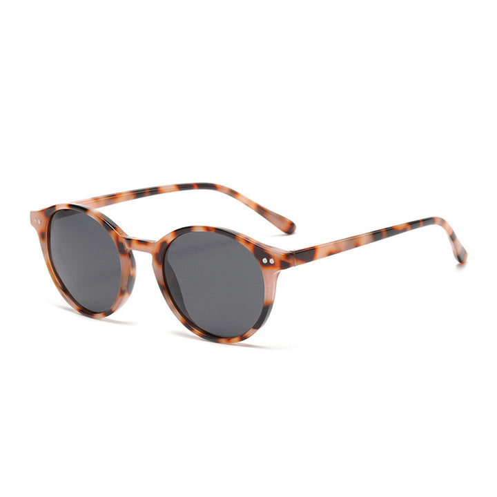 Round Polarized Full Rim Frame Sunglasses - Trendex
