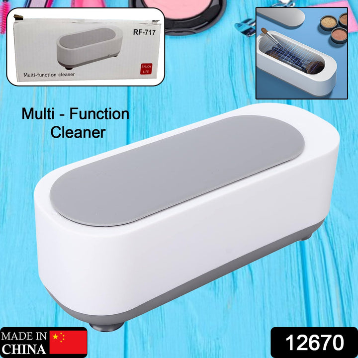 12670 Ultrasonic Jewllery Cleaner Ultrasonic Cleaning Machine Portable Jewellery Cleaning Mchine For Jewellery Ring Silver Retainer Glasses Watches Coins High Frequency Vibration Machine (Battery Not Included) - Trendex