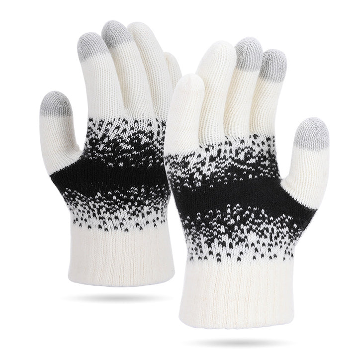 Autumn And Winter New Gloves Women's Knitted Wool - Trendex