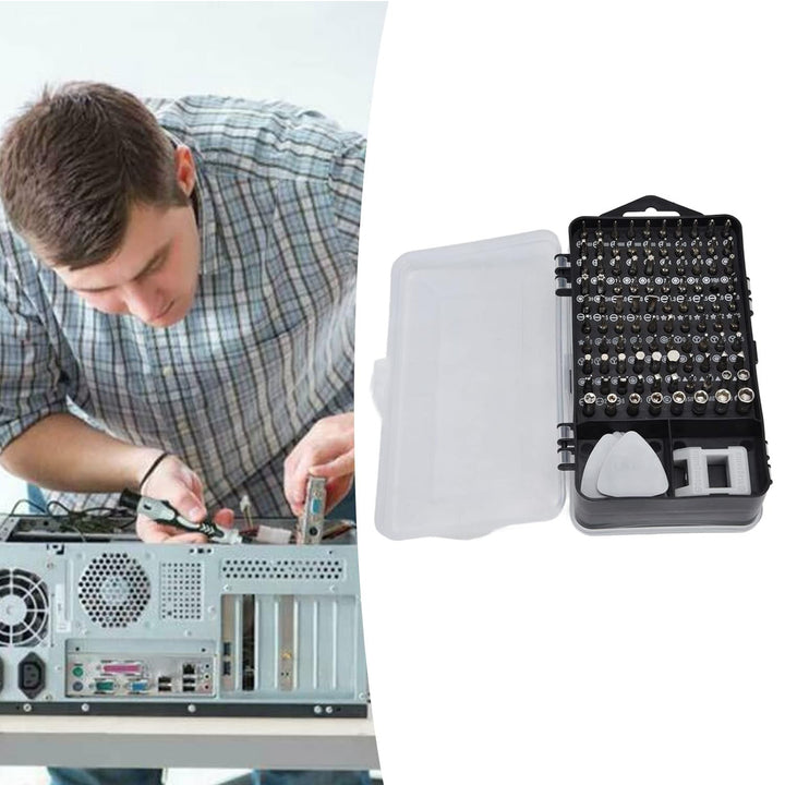 Screwdriver Electronic Laptop Mobile Repair Tool Kit (117 Pcs Set) - Trendex
