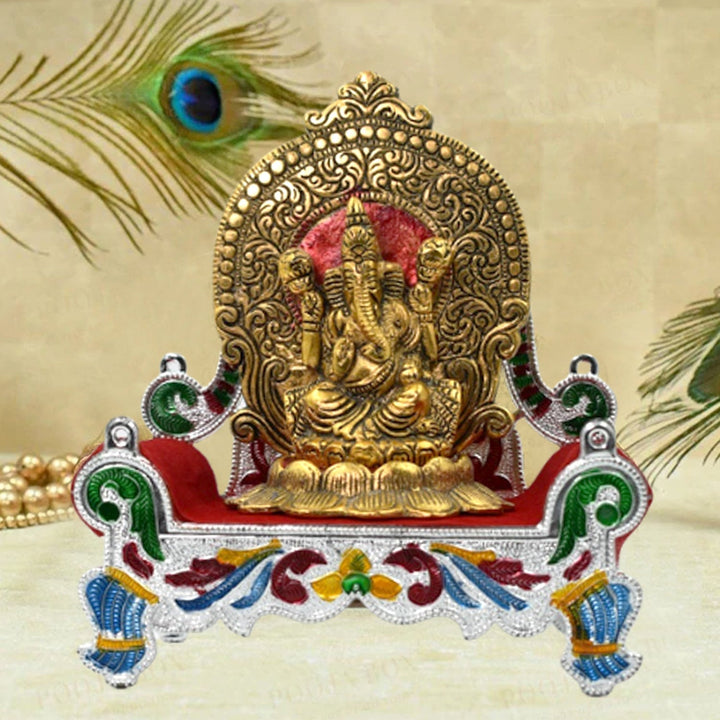 2711 Big Singhasan Bal Gopal Used In All Kinds Of Household And Official Places For Placing Gods Sculpture Over It. - Trendex