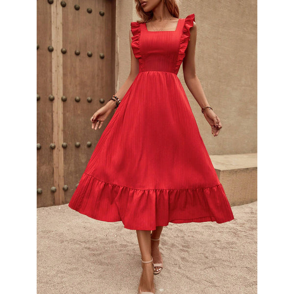 One Shoulder High Slit Satin Dress No Belt - Trendex