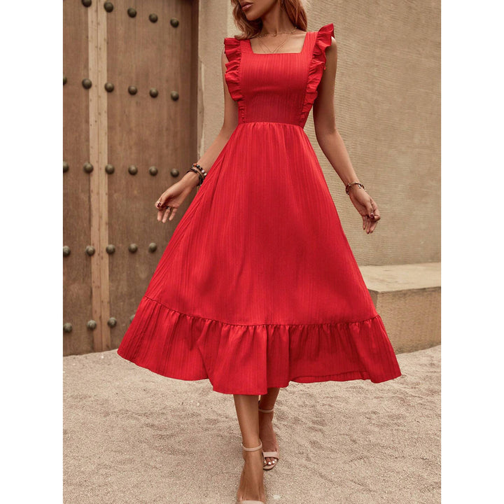 One Shoulder High Slit Satin Dress No Belt - Trendex