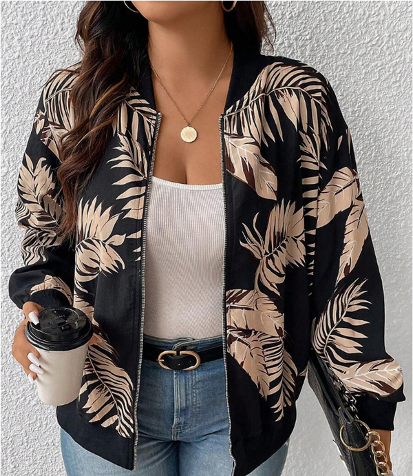 Size Casual Retro Floral Pattern Jacket, Suitable For Spring Outings Autumn And Winter - Trendex