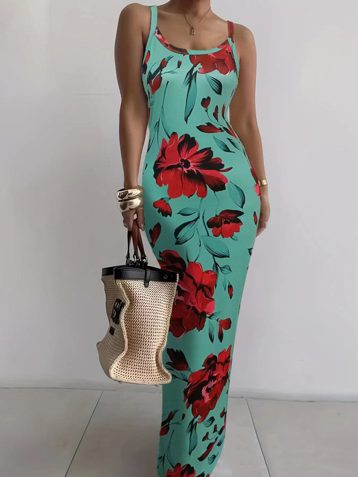 Summer New Suspender Slim Fit Slimming Long Dress - Trendex