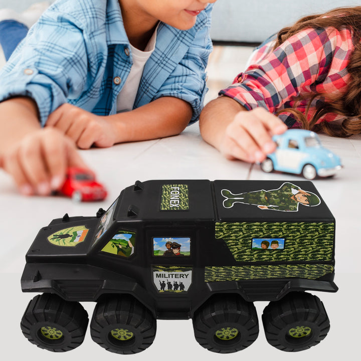 Big Military 8-wheel Plastic Car Toy (1 Pc) - Trendex