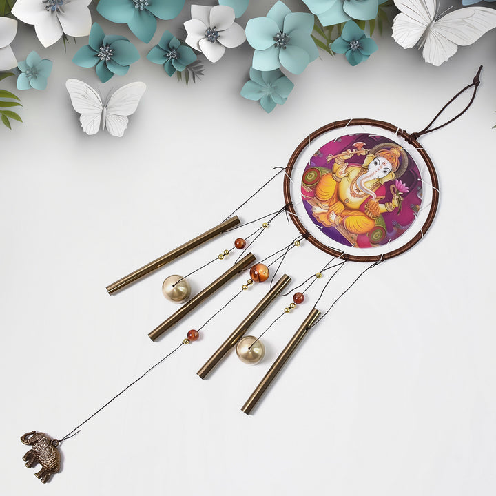 Lord Ganesh Wind Chimes Outdoor Hanging Wind Chime (1 Pc) - Trendex